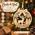 Boule de Noël cerf personnalisable 10cm