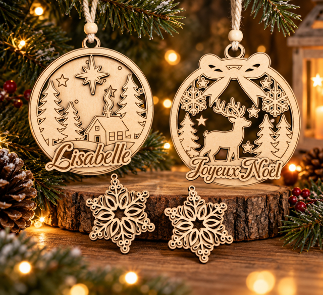 Coffret collection boules de Noël personnalisable