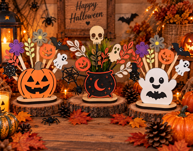 Lot de 3 vases Halloween