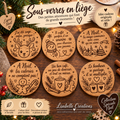 Lot de 6 sous-verres en liège de Noël modèle 2