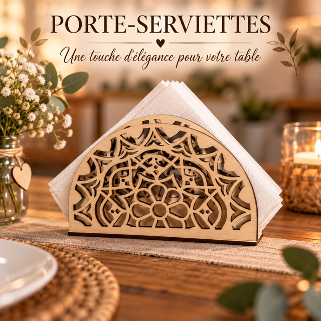 Porte-serviette de table mandala 9-13,5cm