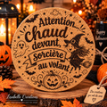 Sous-plat en liège Sorcière chaud devant Halloween 20cm