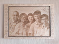 Cadre photo en bois personnalisé rectangle 42 x 29 cm avec photo de famille gravée, photo réelle
